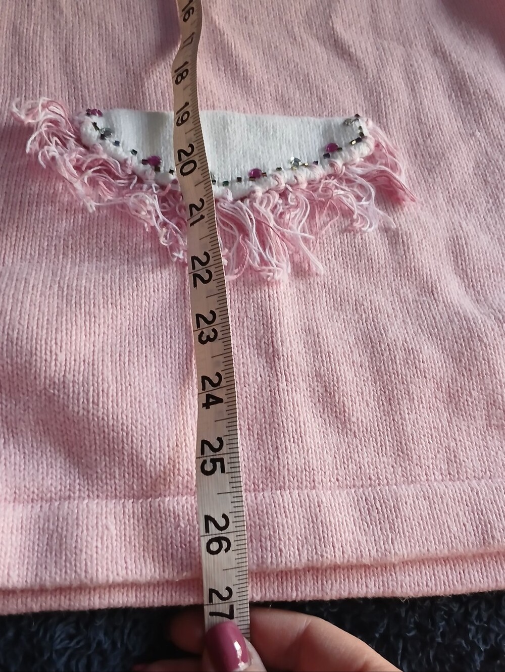 Storybook Knits Pink Embellished Fringe Button-Front Cardigan - Picture 10 of 11
